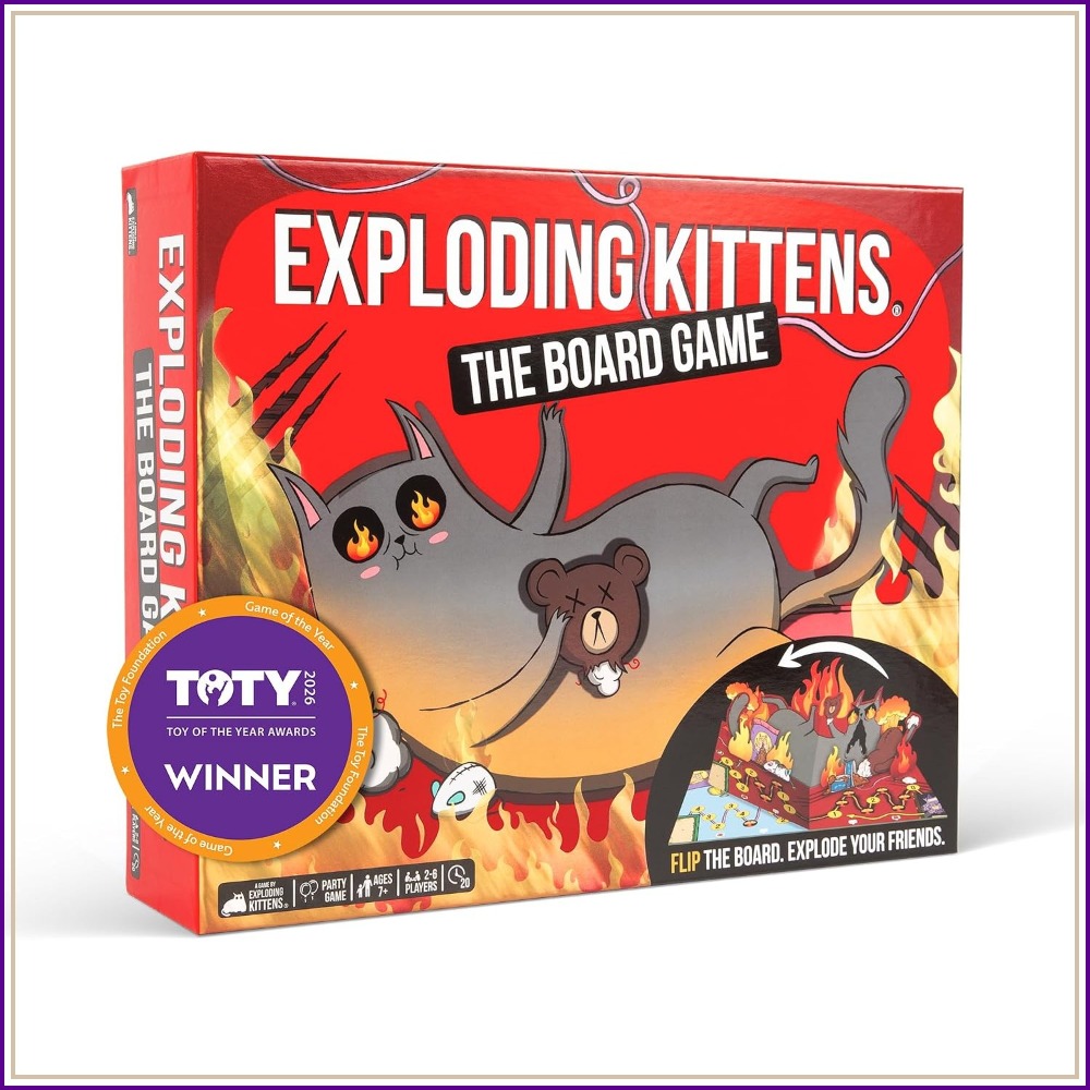 Board Game Flip 7 - Exploding Kittens Board Game: Flip, Strategize,