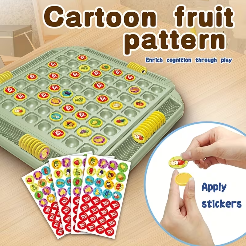 Board Game Flip 7 - Toy Puzzle Fruit Flip Memory Chess