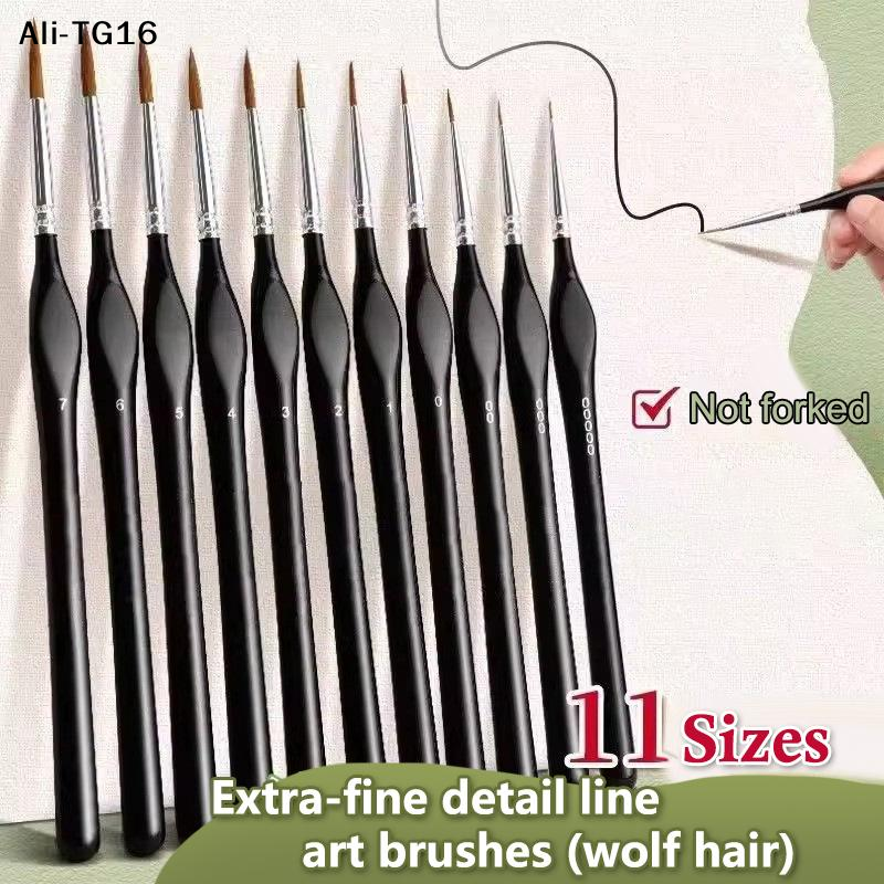 Miniature Painting Set - 【B11】11Pc Miniature Detail Paint Brush Set