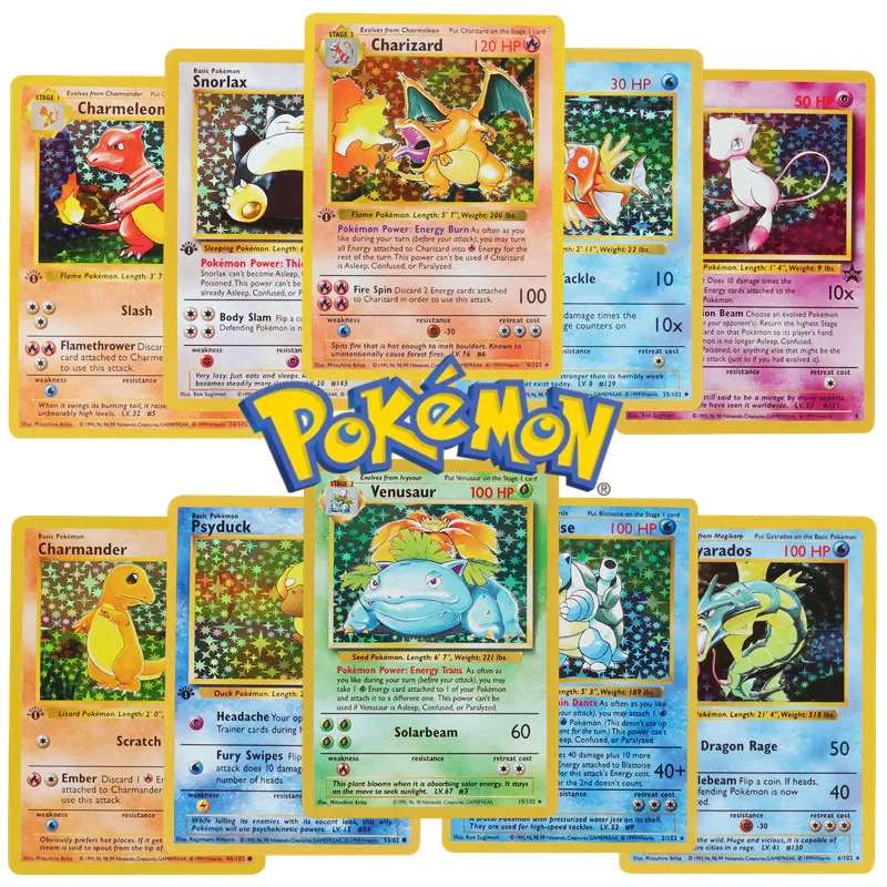 Board Game Pokemon - 151Pcs/box 1996 First Generation Pokémon card
