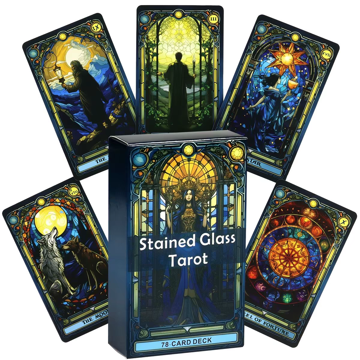 Stained Glass Tarot Deck 78 Ca – Board Game Oracle recenzja i cena