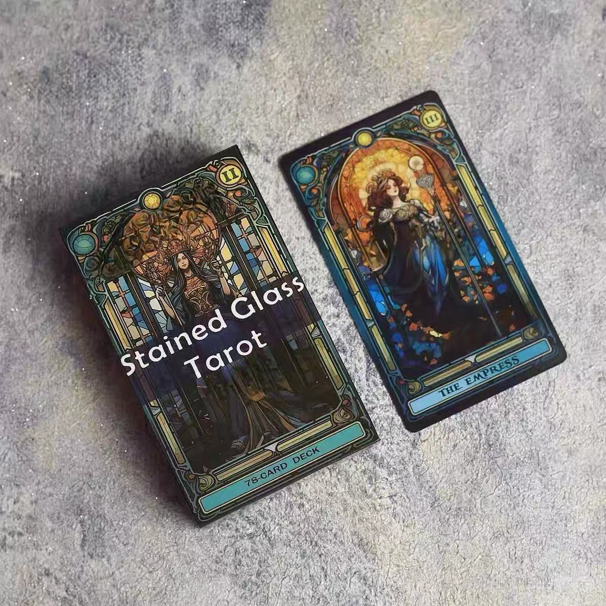 Stained Glass Tarot Deck 78 Ca – Board Game Oracle recenzja i cena