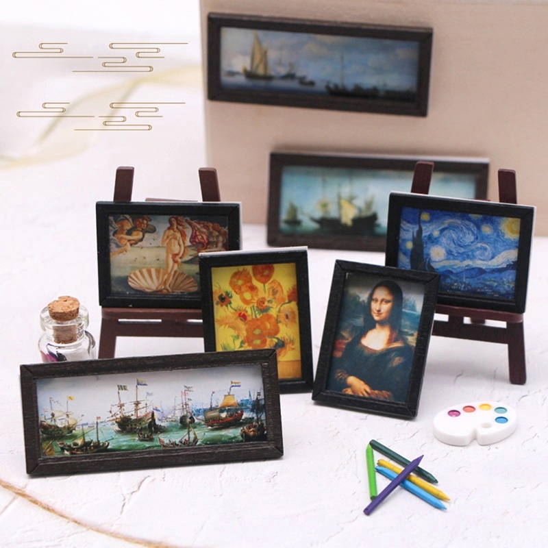 8Pcs/Set 1:12 Dollhouse Miniat – Miniature Painting Set recenzja i cena