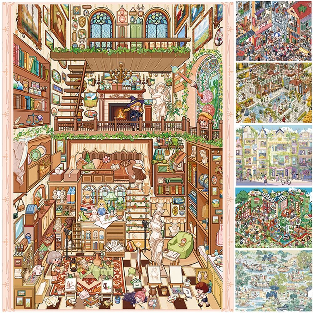 DIY Oil Painting Street Scene  – Miniature Painting Set recenzja i cena