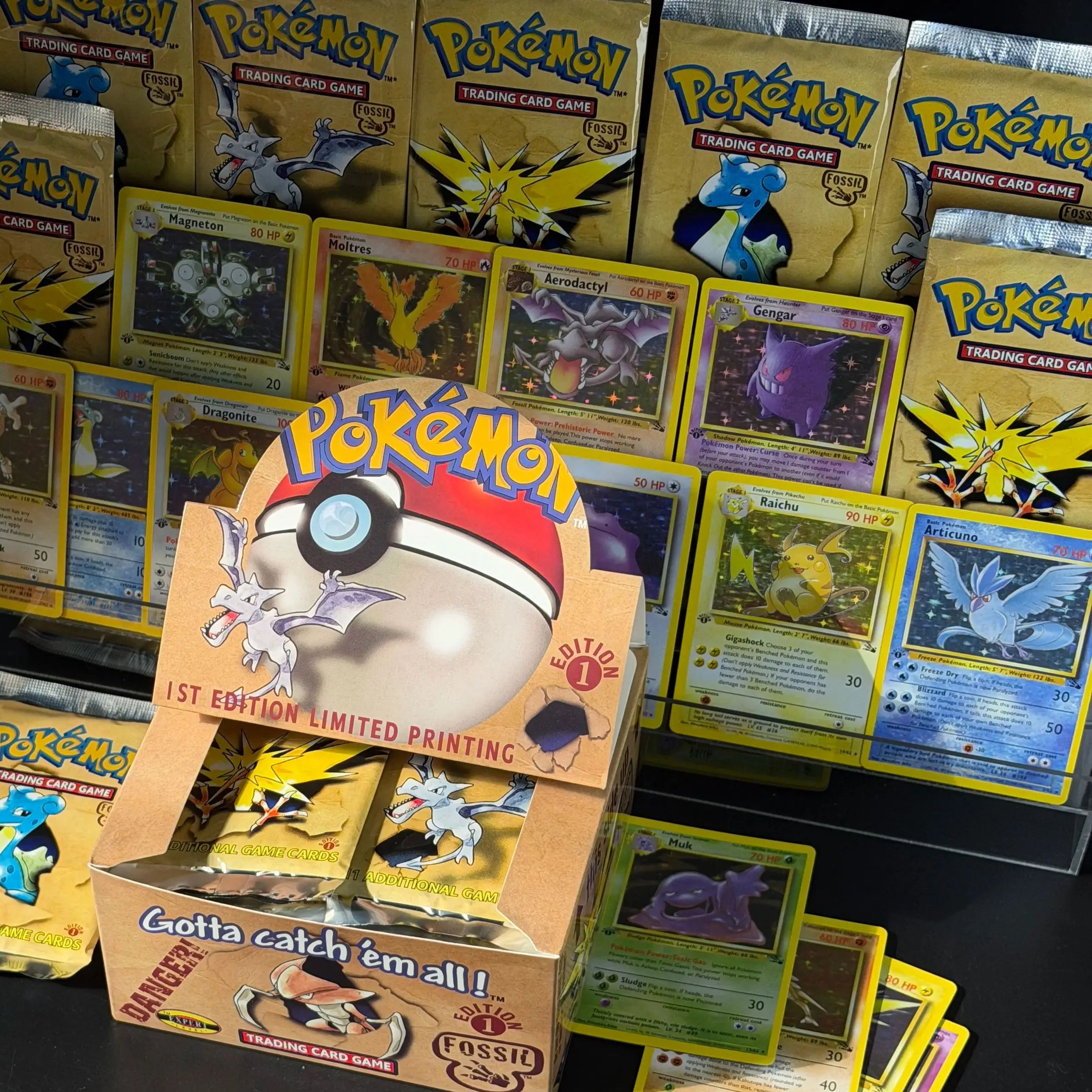 PKM TCG 1999 Fossil 1st Sealed – Board Game Pokemon recenzja i cena
