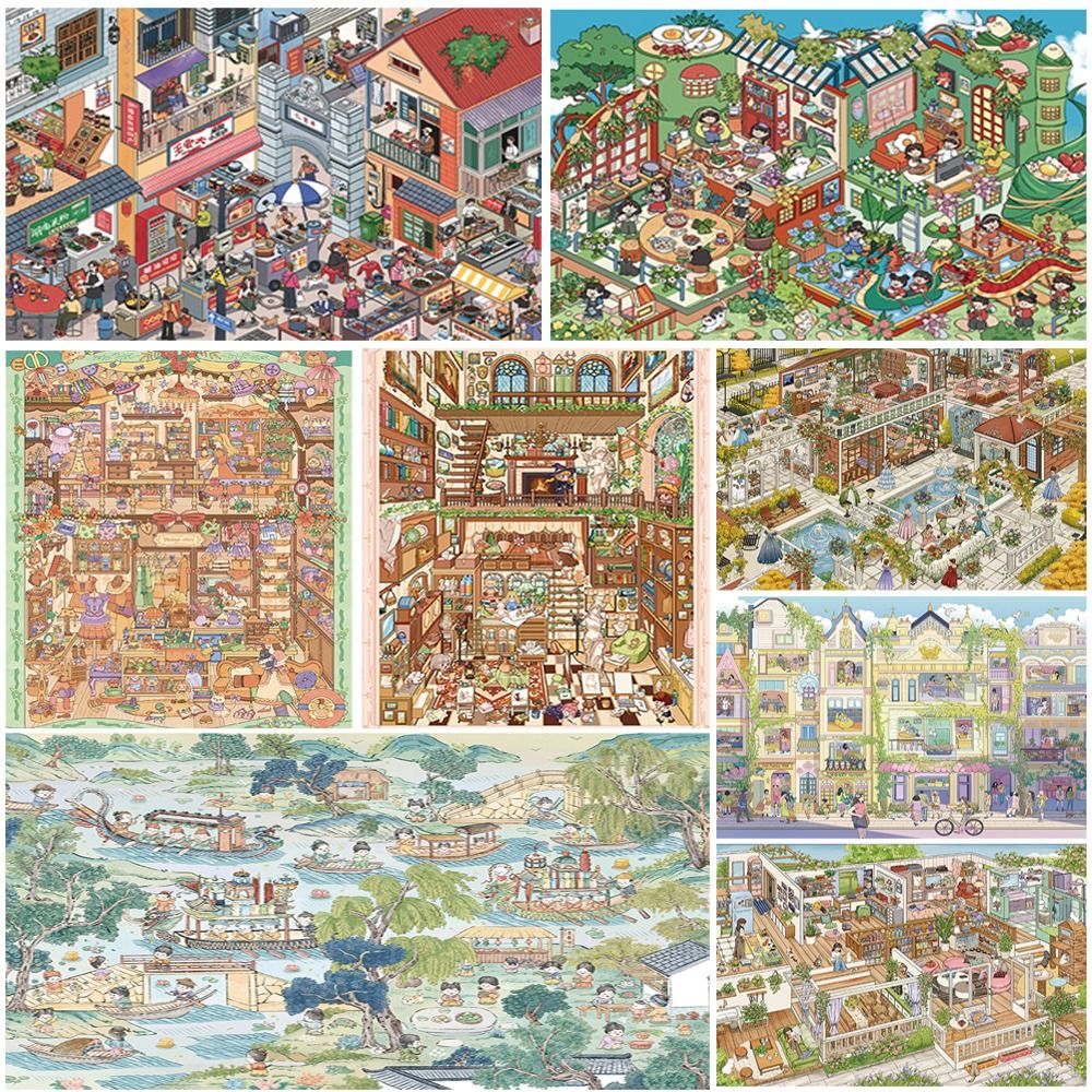 DIY Oil Painting Street Scene  – Miniature Painting Set recenzja i cena