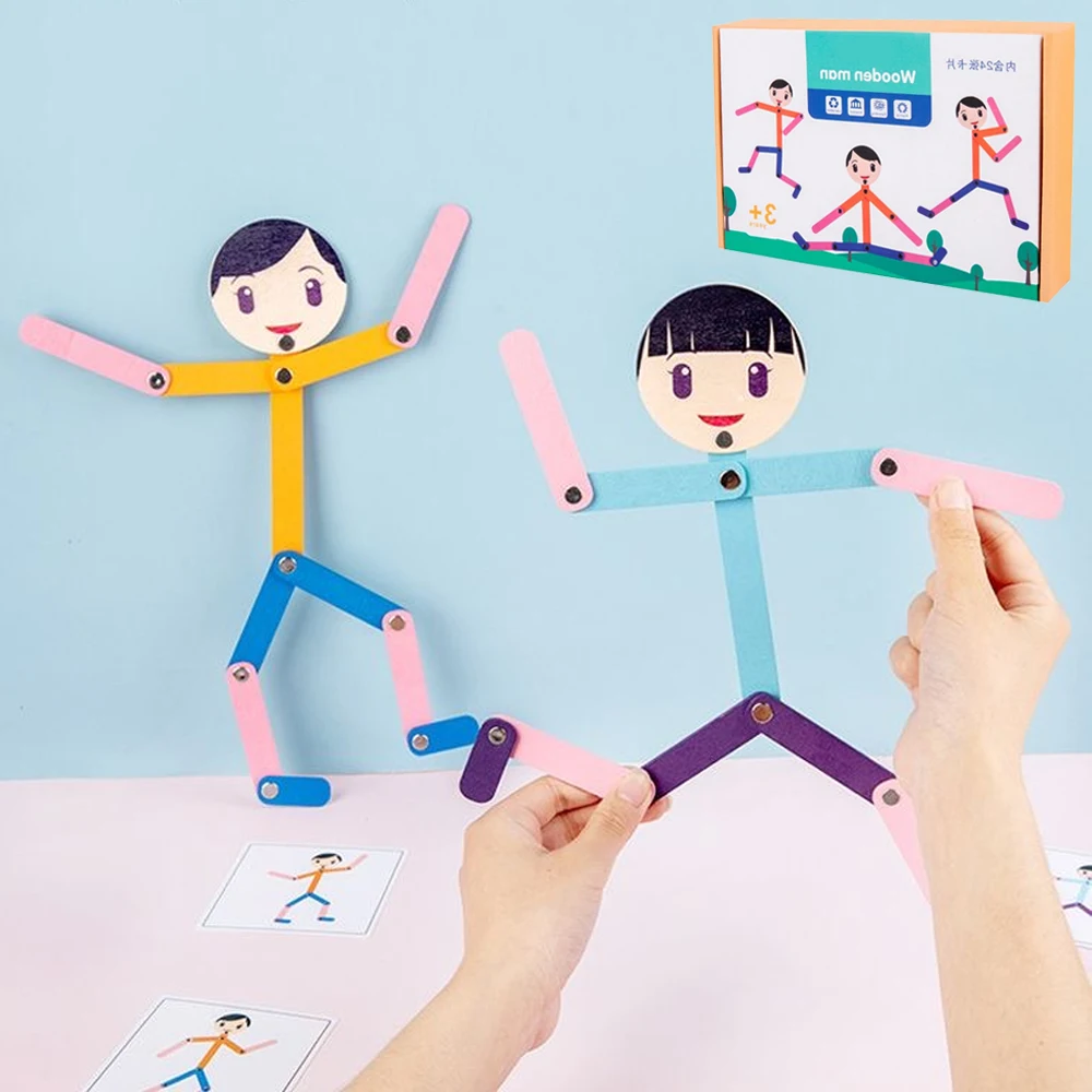 Sport Wooden Man Material DIY  – Board Game Word recenzja i cena